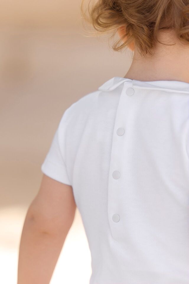 Yakası Nakışlı Body Aqua - 18M