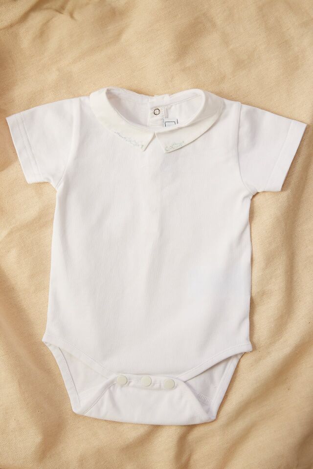 Yakası Nakışlı Body Aqua - 18M