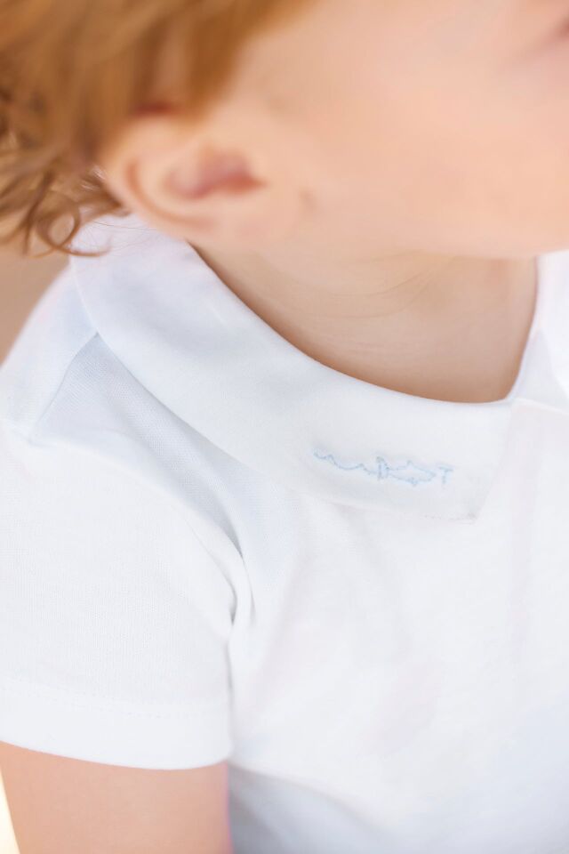 Yakası Nakışlı Body Aqua - 6M