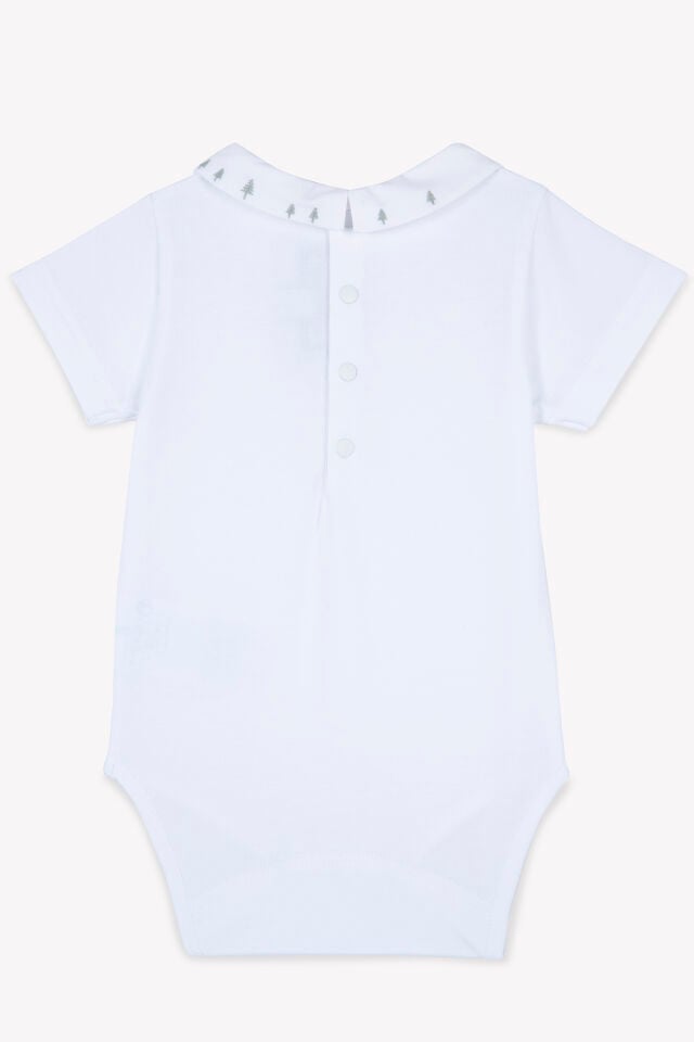 yakası nakışlı BODY Blanc - 18M
