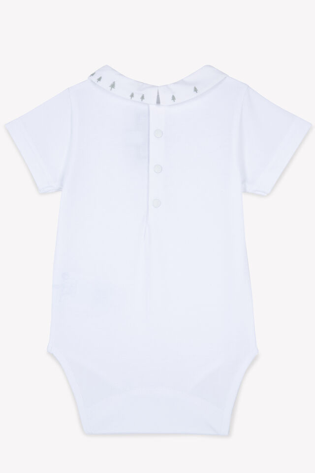 Yakası Nakışlı Body Blanc - 18M