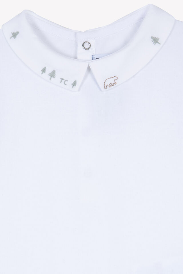 Yakası Nakışlı Body Blanc - 18M