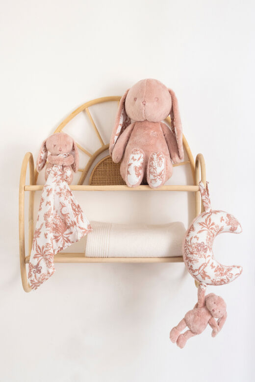 Toile de Jouy Müzikli Tavşan Gris clair rayé - Gris Clair - Açık gri - TU