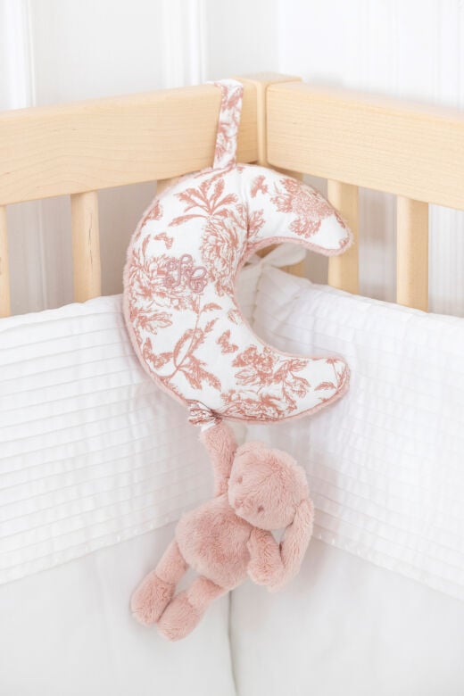 Toile de Jouy Müzikli Tavşan Rose thé - Pembe - Rose moyen - TU