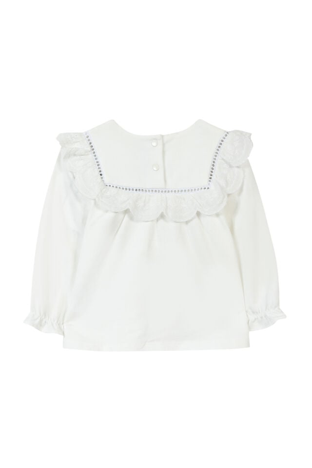 UZUN KOLLU T-SHIRT Ekru - 6M