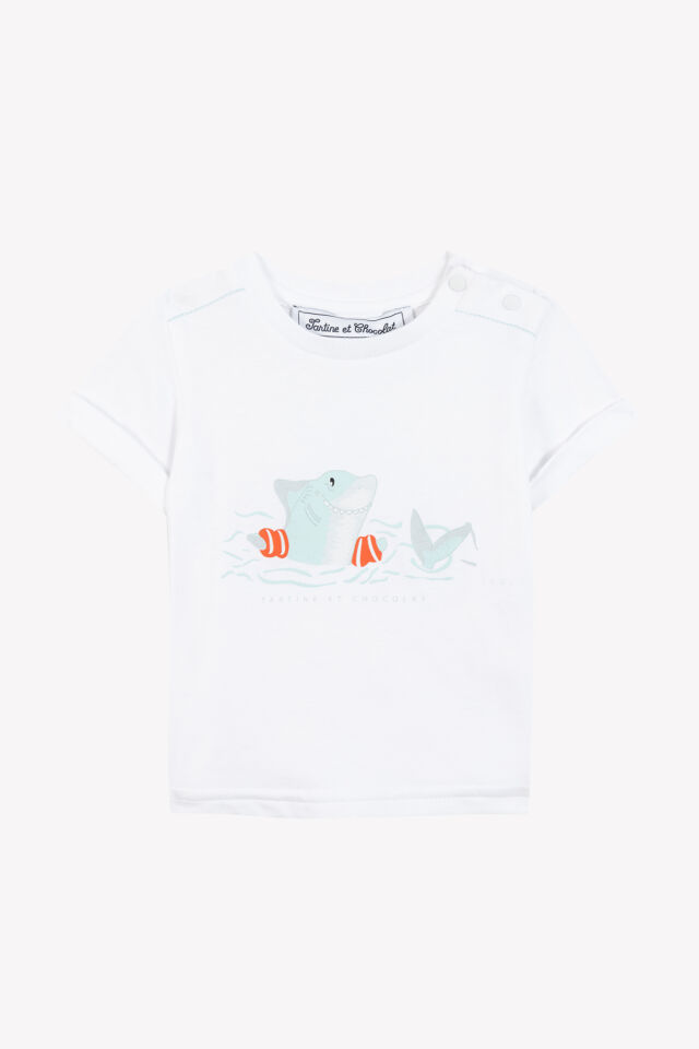 balina baskılı kısa kollu T-SHIRT Aqua - 2Y