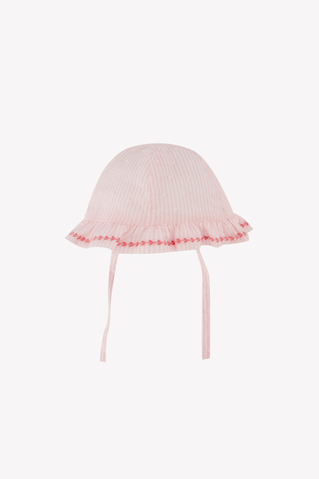 çizgili coton Şapka Rose pâle - 42