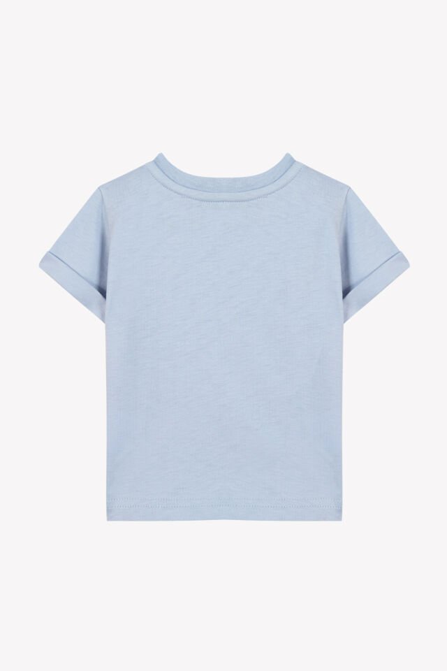 surf baskılı kısa kollu T-SHIRT Bleu électrique - 4Y