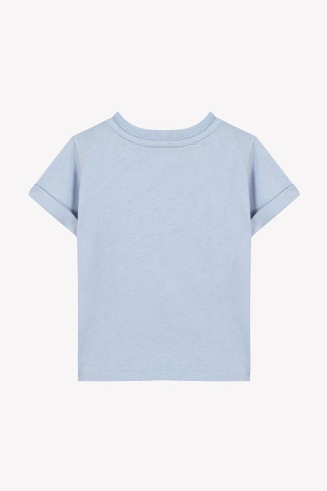 surf baskılı kısa kollu T-SHIRT Bleu électrique - 4Y