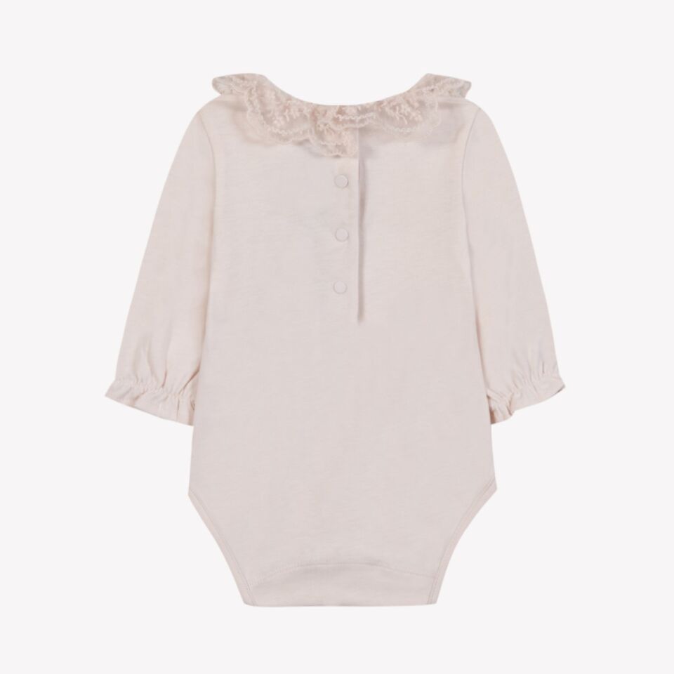 Dantel Yakalı Body Soft pembe - 2Y