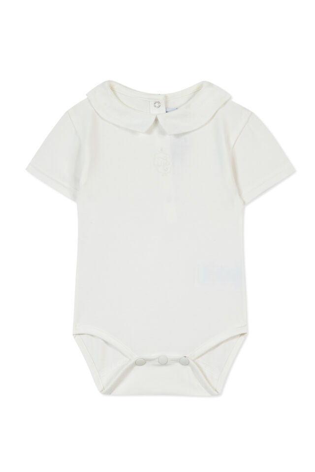Keten Yakalı Ceremonie Body Nacre - Ekru - 3M