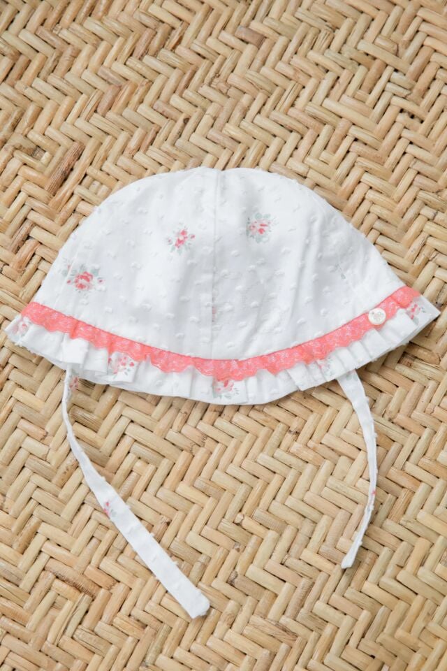 Çiçekli Şapka Blanc - 44