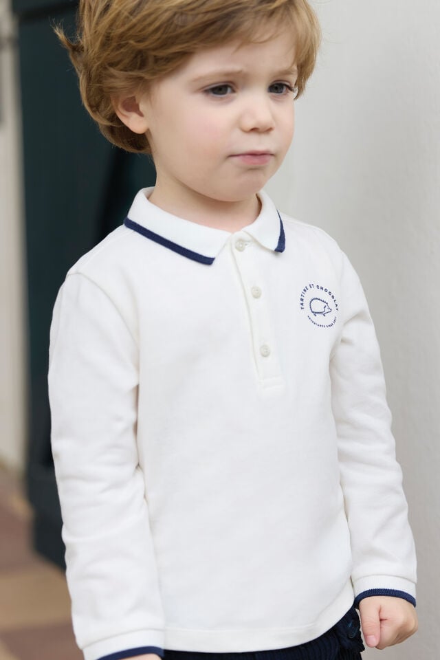 Polo T-shirt Ekru - 9M