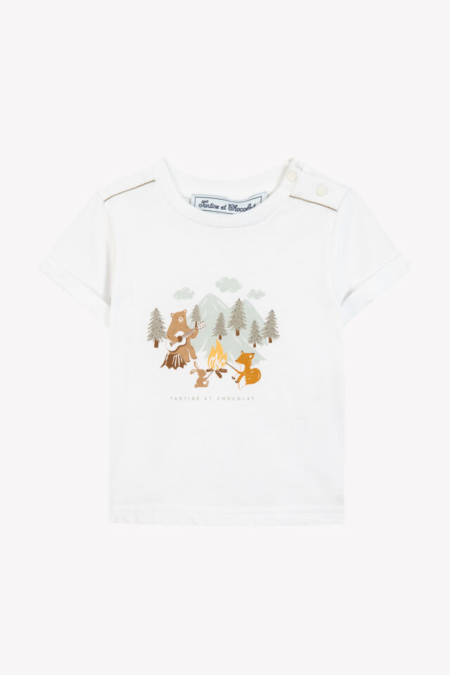 dağ temalı kısa kollu T-SHIRT Fougère - 1Y