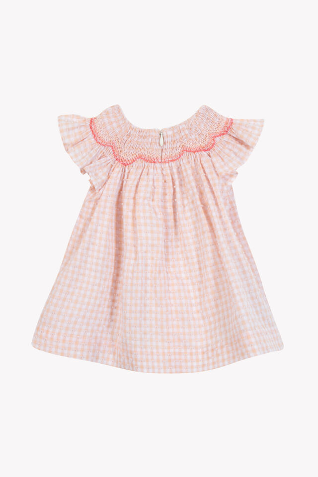 kısa kollu Coton Elbise Rosée - Pembe - 1Y