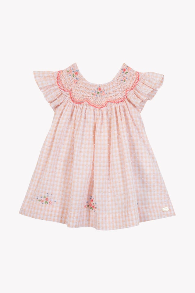 Kısa Kollu Coton Elbise Rosée - Pembe - 3M