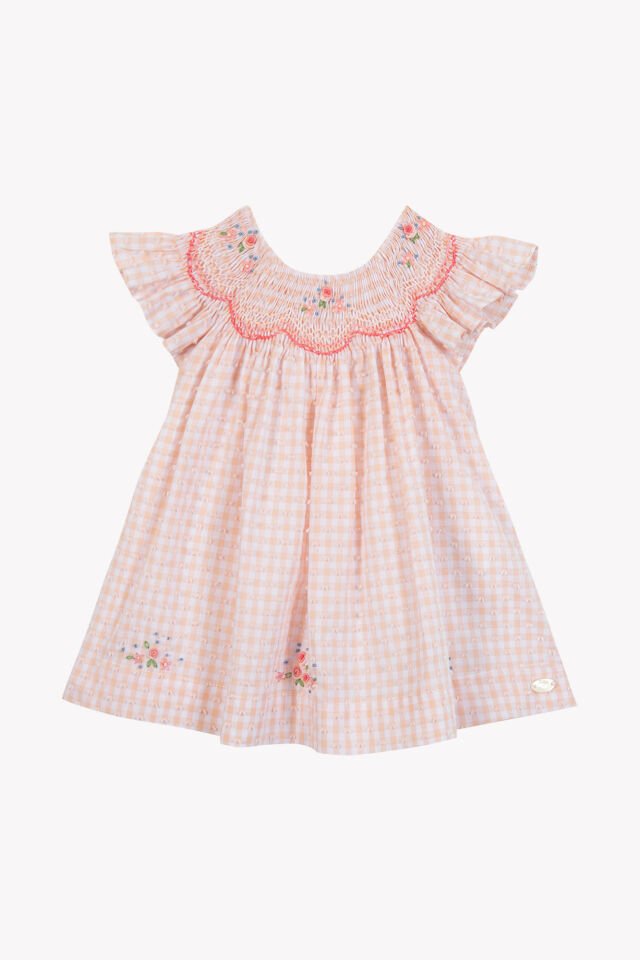 kısa kollu Coton Elbise Rosée - Pembe - 6M