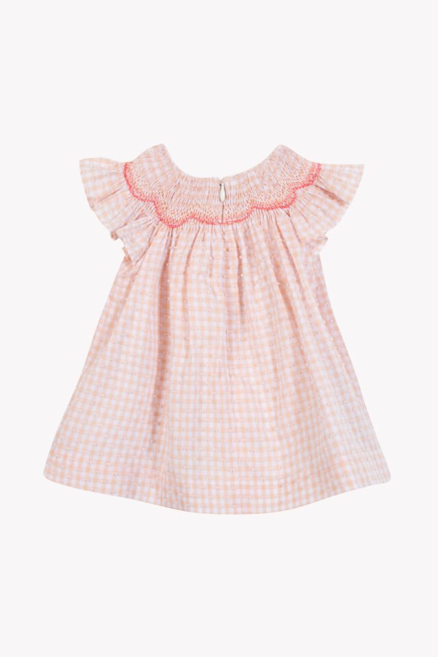 kısa kollu Coton Elbise Rosée - Pembe - 6M