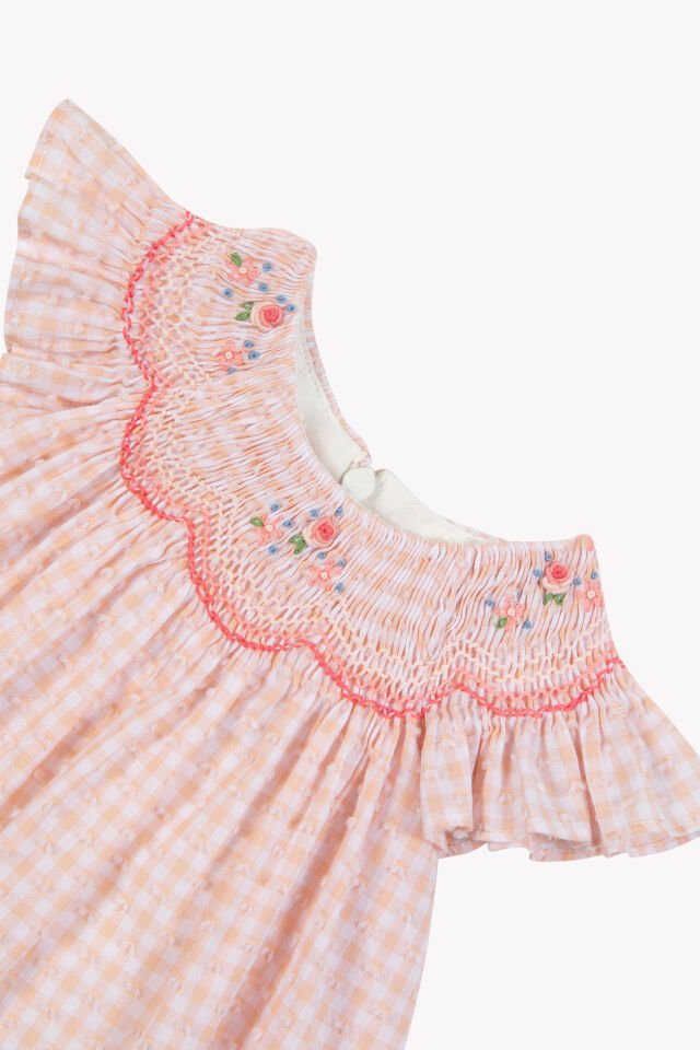 kısa kollu Coton Elbise Rosée - Pembe - 6M