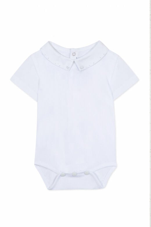 Yakası Nakışlı Ceremonie Body Ciel - Soft mavi - 9M