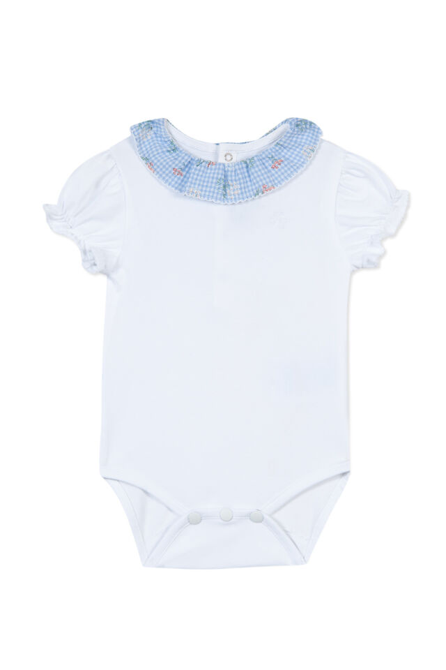 Pötikare Desen Yakalı Body Blanc - 18M