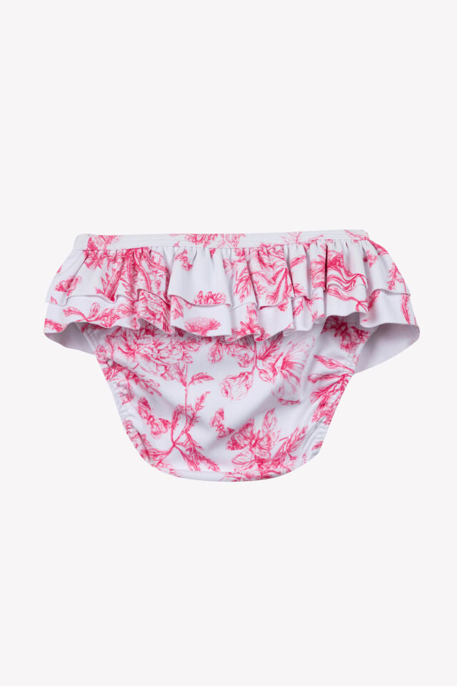 çiçek desenli Tek Alt Mayo Hibiscus - 3Y