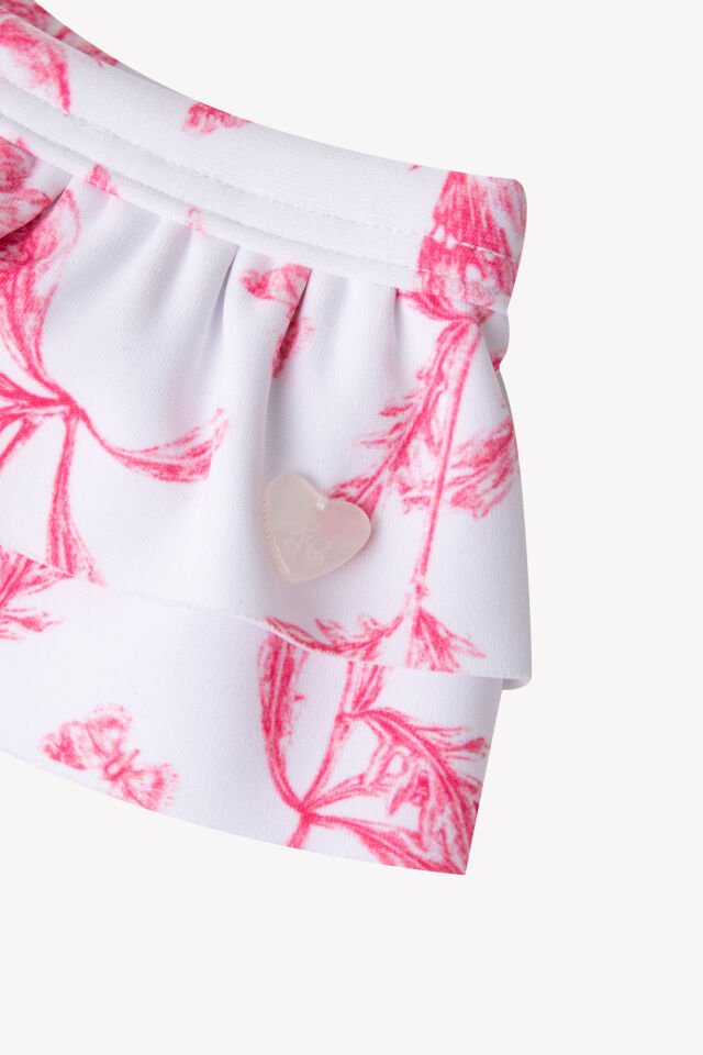 çiçek desenli Tek Alt Mayo Hibiscus - Hibiskus - 3Y