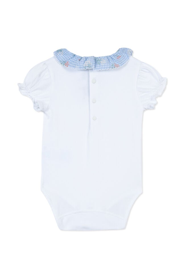 Pötikare Desen Yakalı Body Blanc - 6M