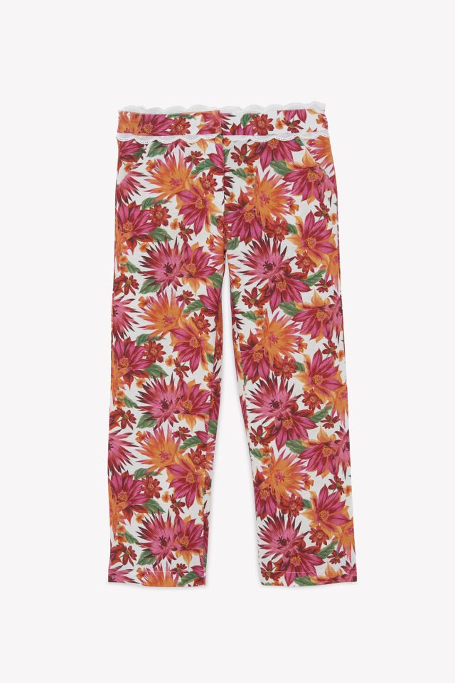 Çiçek desenli Pantalon