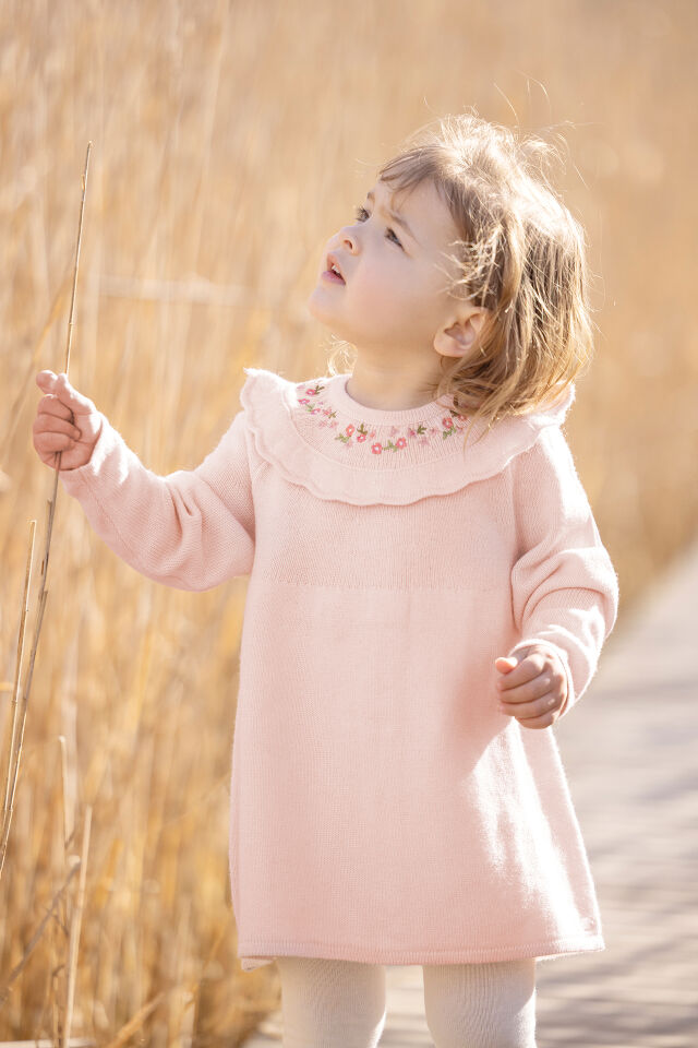 Triko Elbise Soft Pembe - 2Y