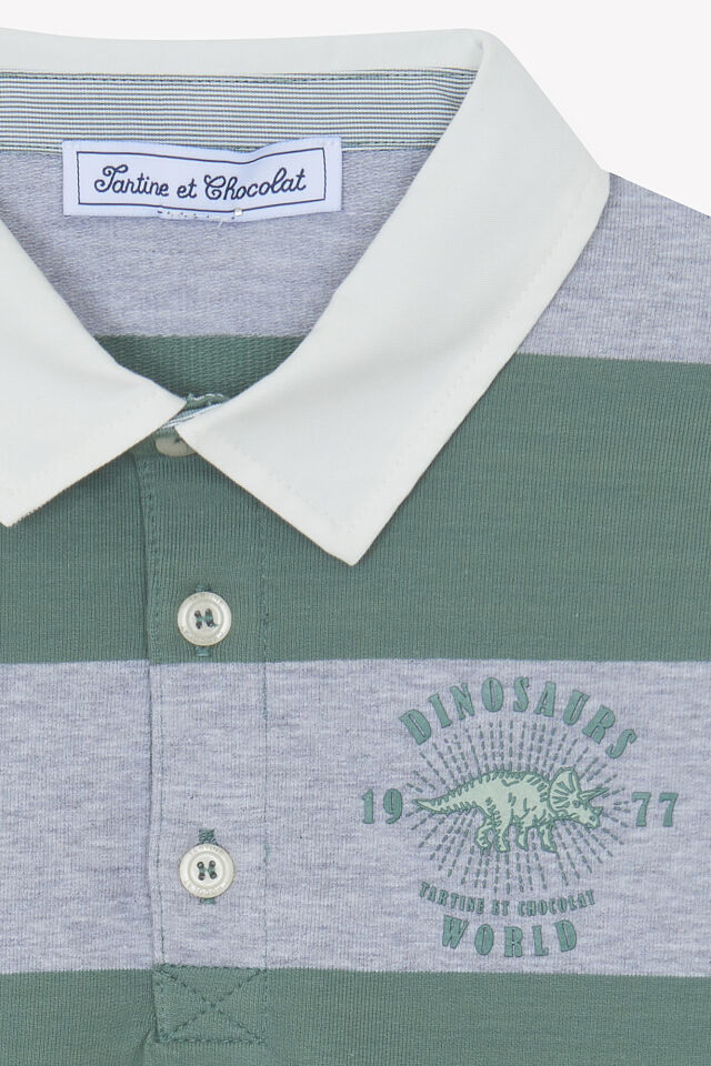 Uzun Kollu Polo T-Shirt Kaki - 8Y