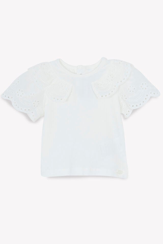 Kısa Kollu T-Shirt Nacre - Ekru - 1Y