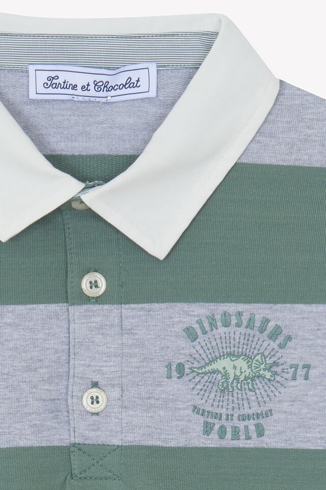 uzun kollu Polo T.Shirt Kaki - Haki yeşil - 8Y