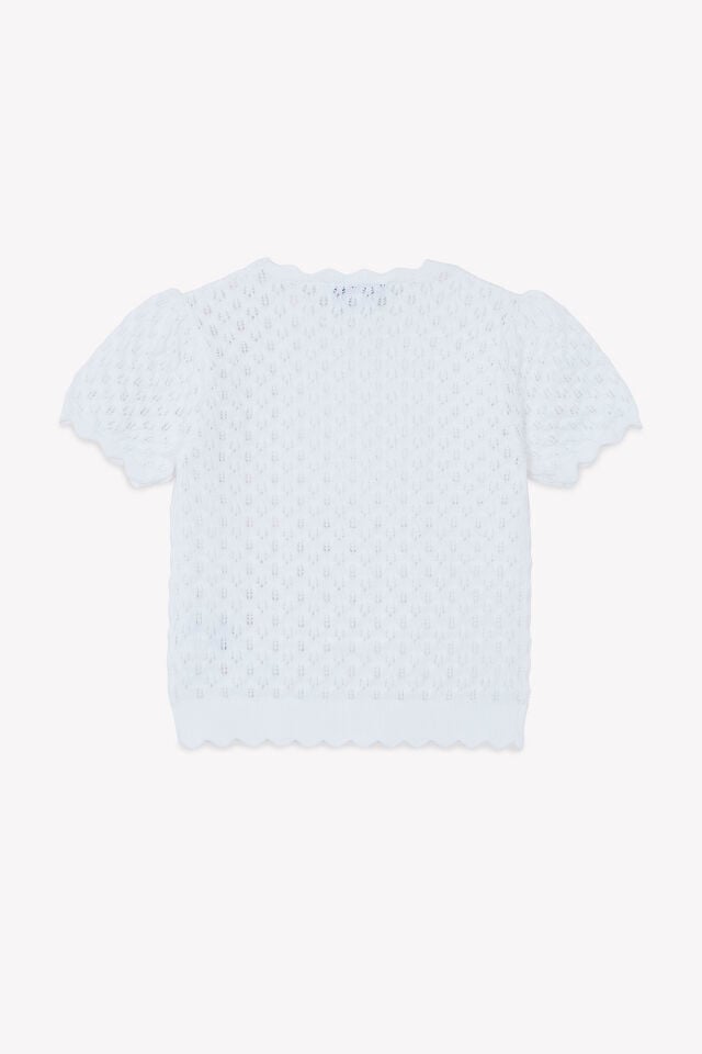 Ajurlu Triko Kazak Blanc - 5Y