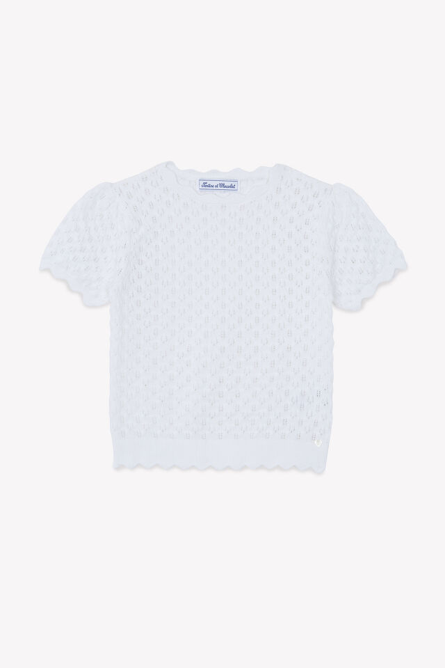 Ajurlu Triko Kazak Blanc - 5Y