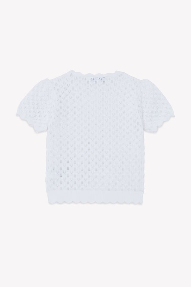 Ajurlu Triko Kazak Blanc - 6Y