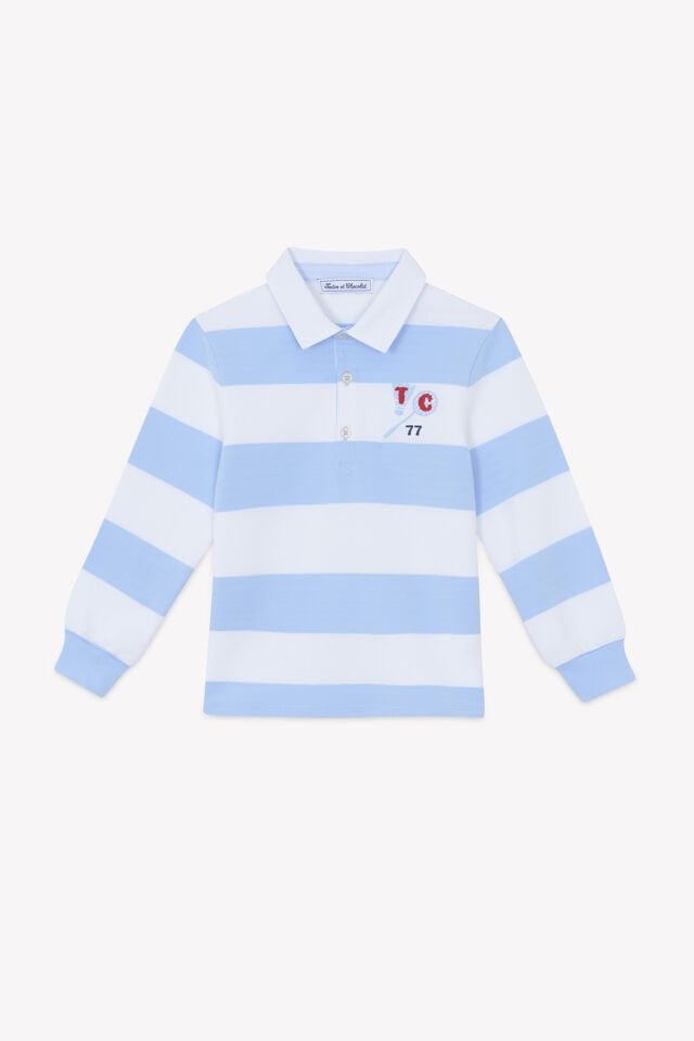 Uzun Kollu Polo T-Shirt Mavi - 8Y