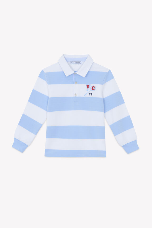 Uzun Kollu Polo T-Shirt Mavi - 8Y