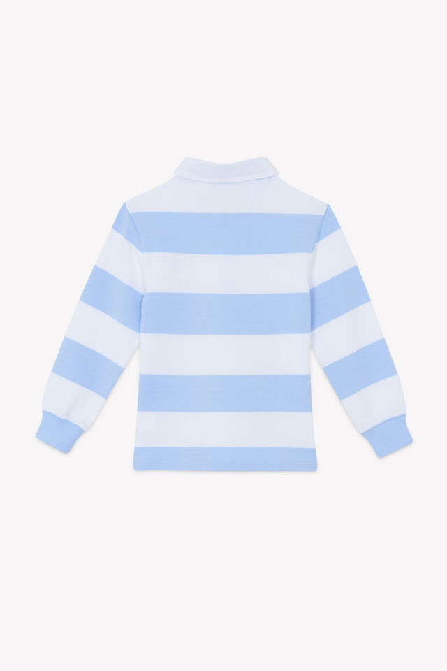 Uzun Kollu Polo T-Shirt Mavi - 8Y