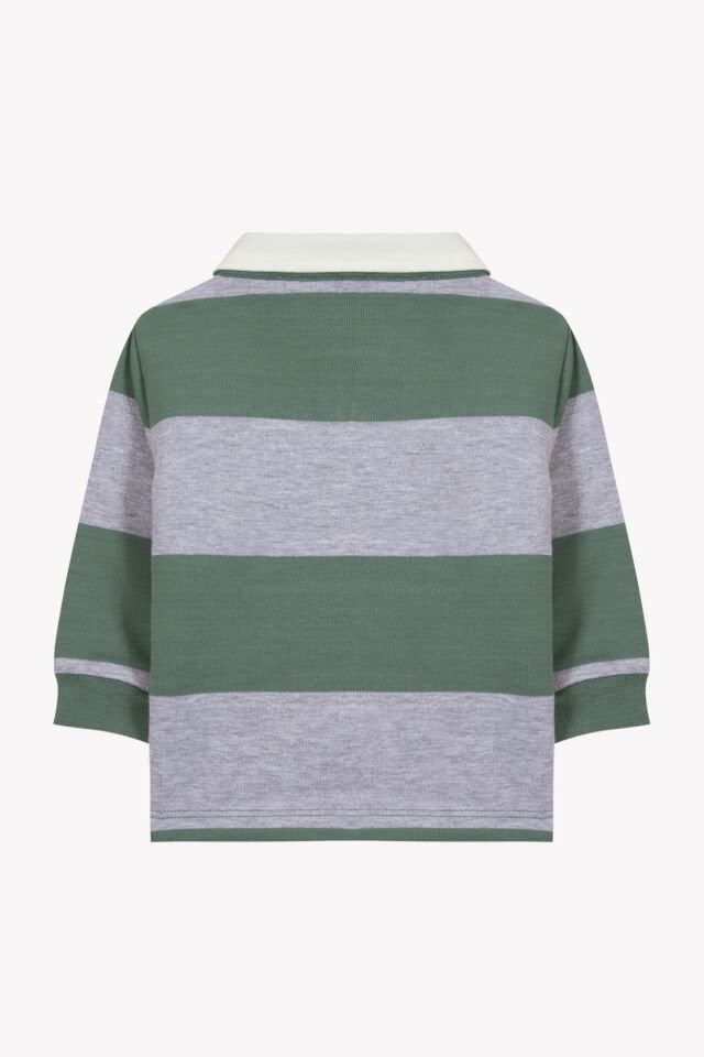 Uzun Kollu Polo T-Shirt Mavi - 4Y